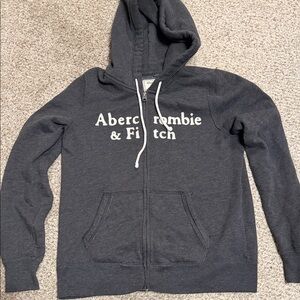 Abercrombie & Fitch Charcoal Zip-Up Hoodie